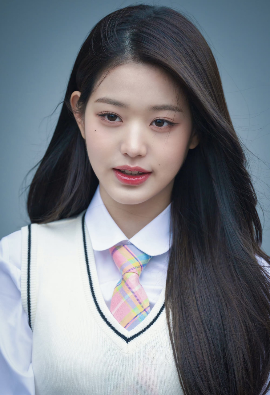 放大看张元英脸上的绒毛和皮肤肌理,顶级脸蛋当之无愧