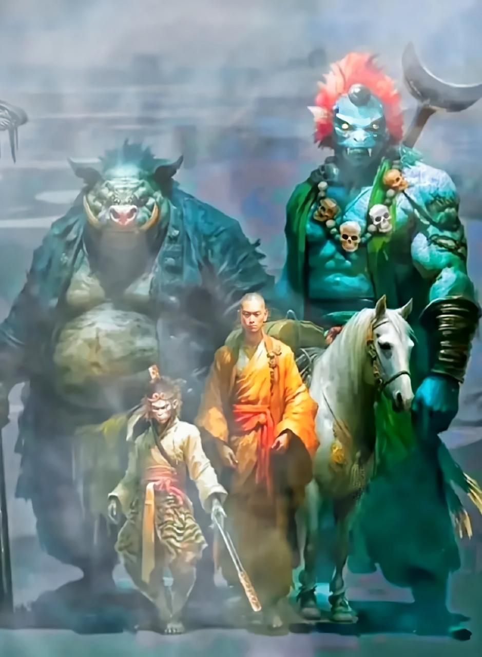 这应该说,是最符合西游记原著人物比例的师徒四人画了吧.