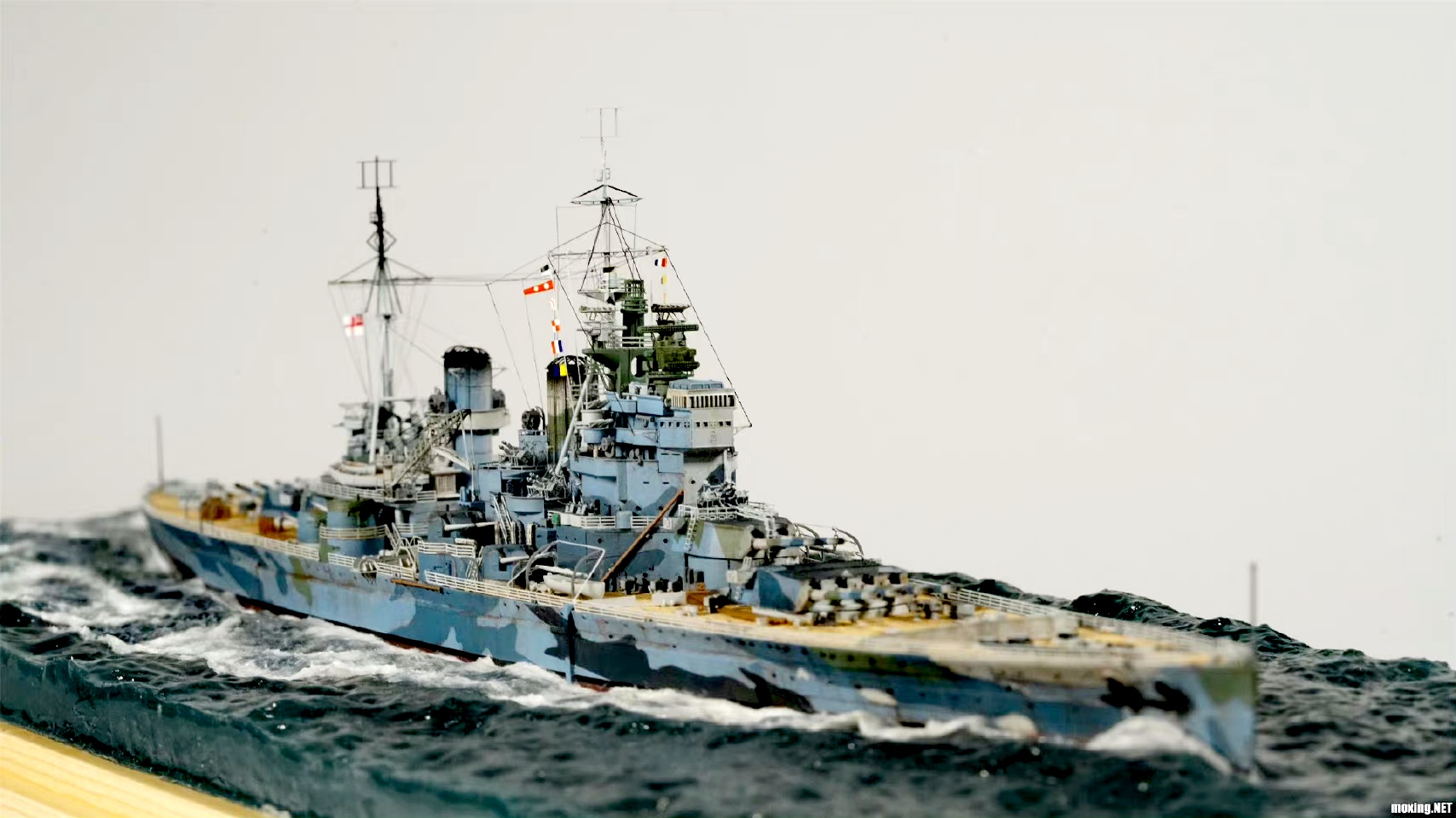 軍模欣賞:1/700 威爾士親王號戰列艦模型