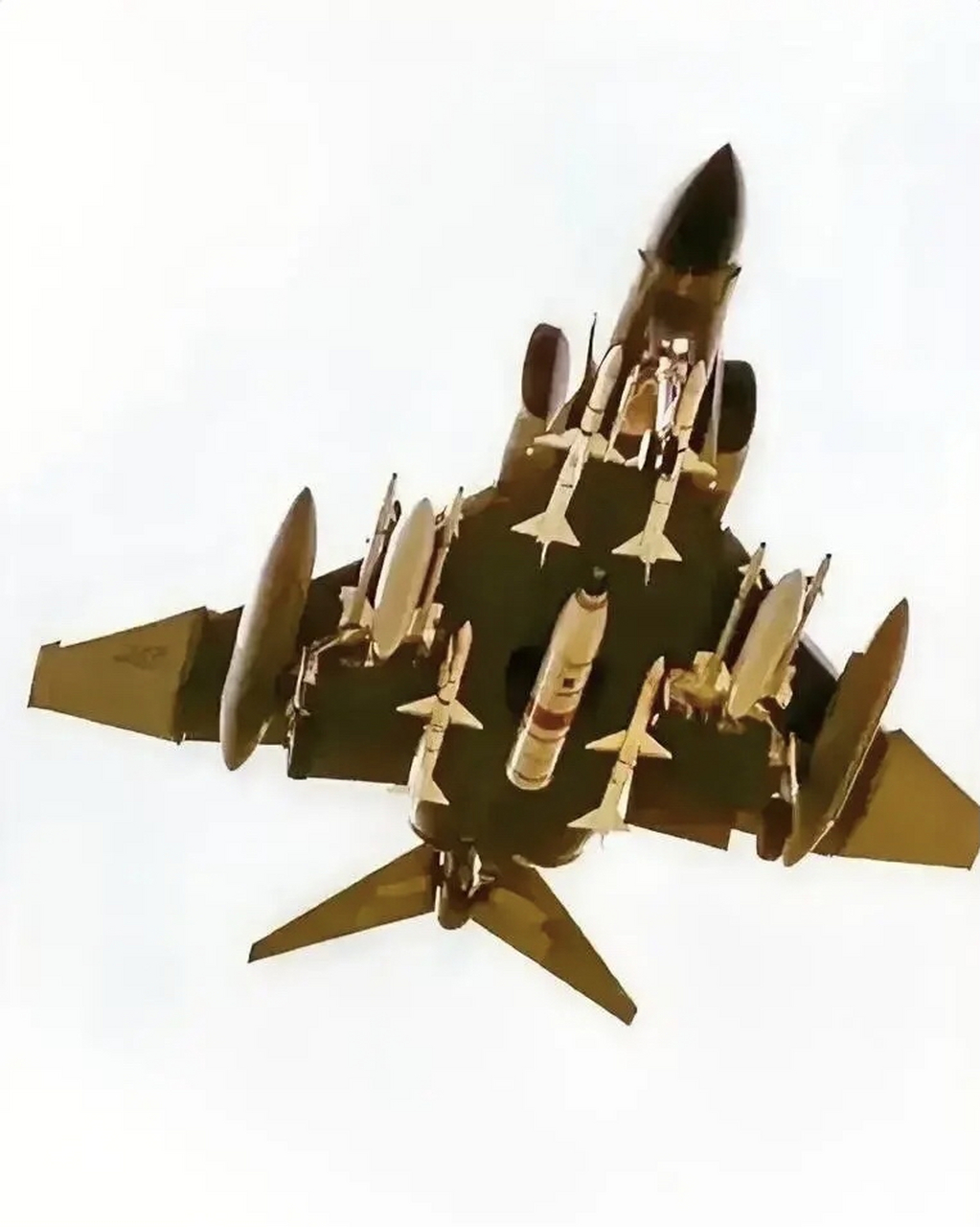 f-4鬼怪战机挂弹图 这是开启野兽挂载模式了啊,导弹都挂在前起落架