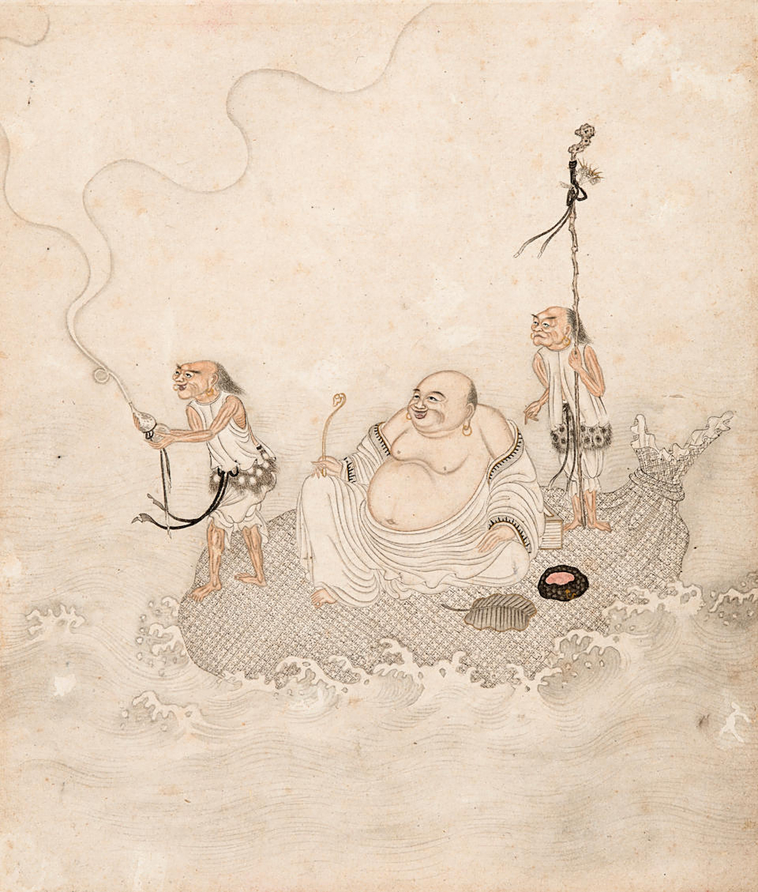 罗汉渡海图册页十二开. ​​​ #绘画欣赏