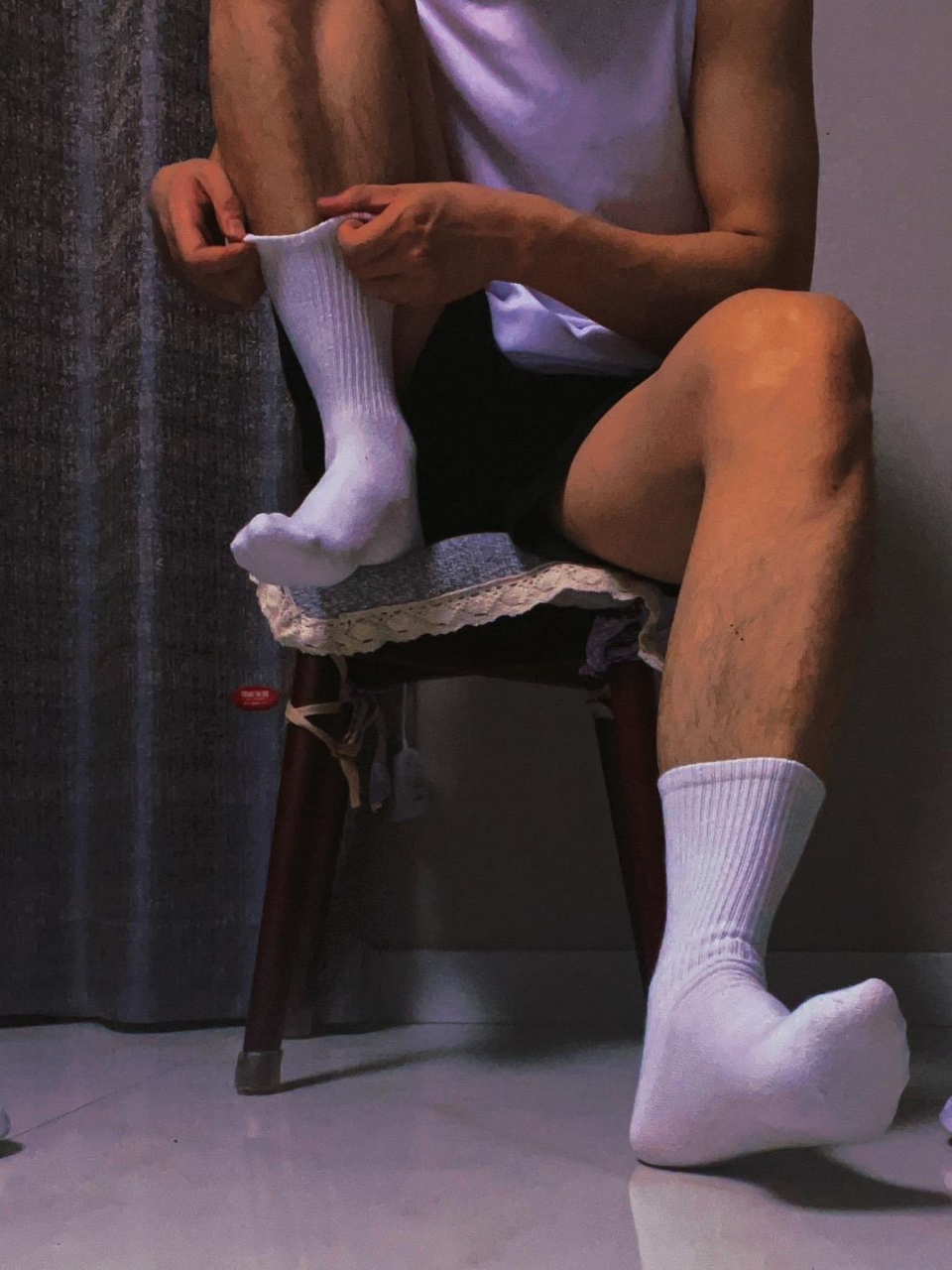 白袜帅哥#臭袜子