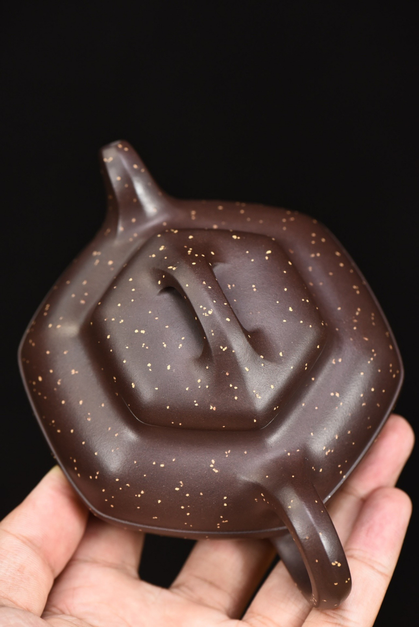 耿浩【六方线圆】 家藏七十年代老紫泥 全手工铺砂 300ml#紫砂壶# #全