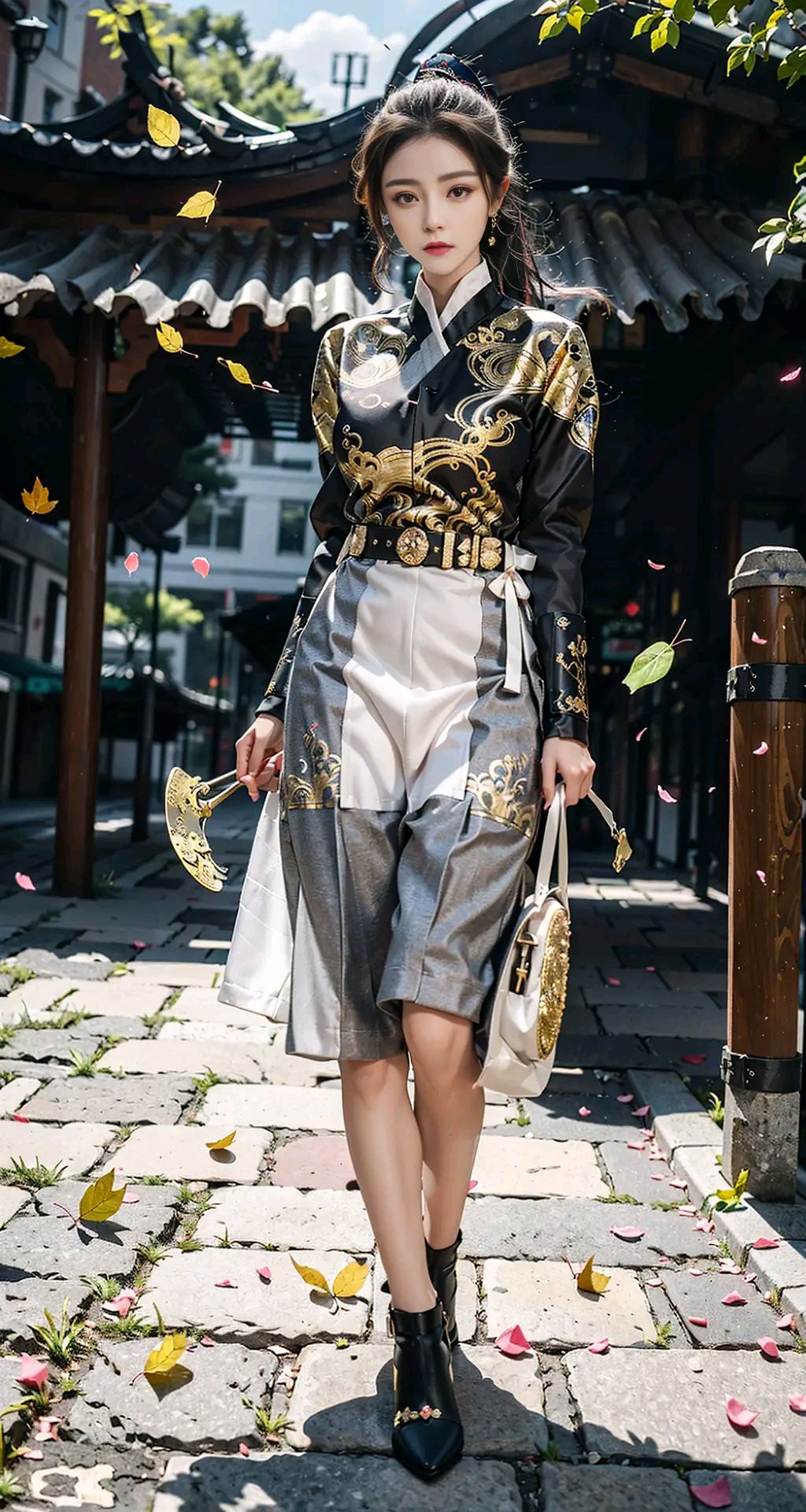 ai绘画壁纸之锦衣卫,穿着飞鱼服的美女