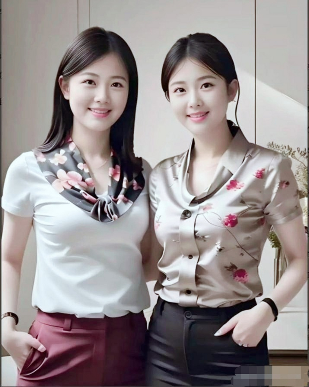 这张照片是我在网上看到的靓女照片,图片中是一对双胞胎姐妹花,假如你