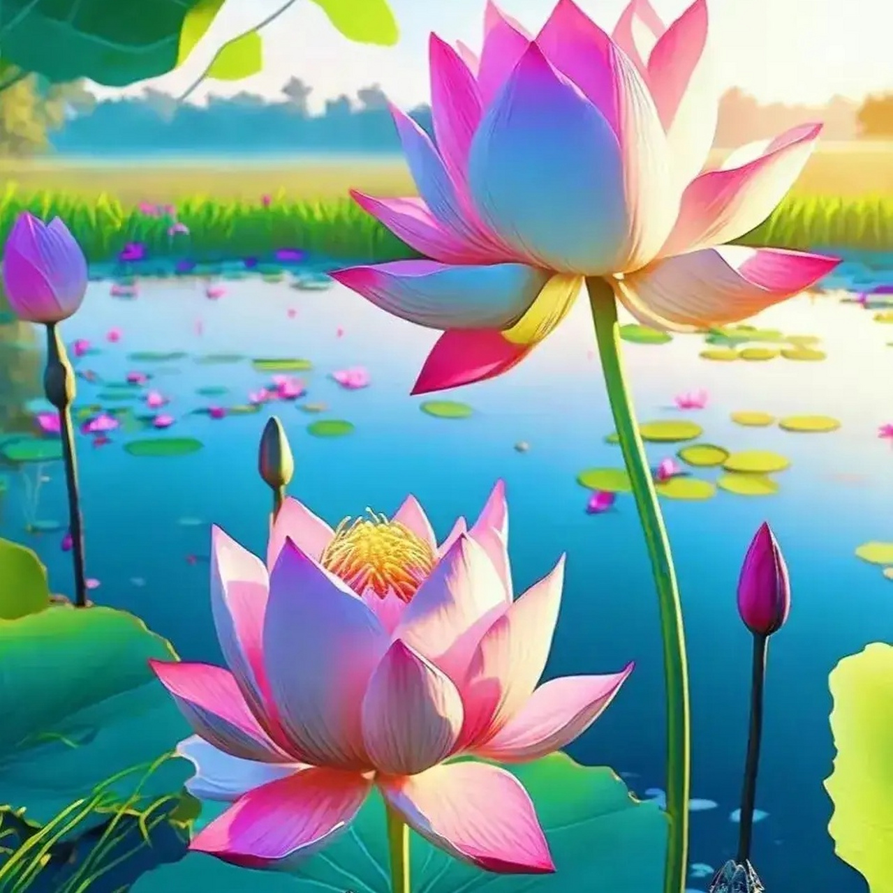 美美和和95好运连连90荷花池映碧云天07馥郁芳香意缠绵90西风