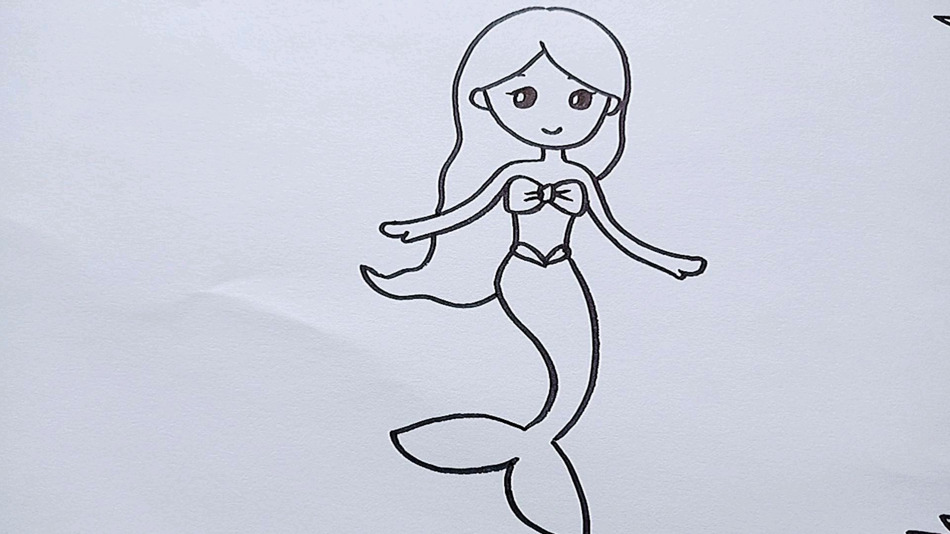 你会画美人鱼吗?不会的话跟我一起来学习啊