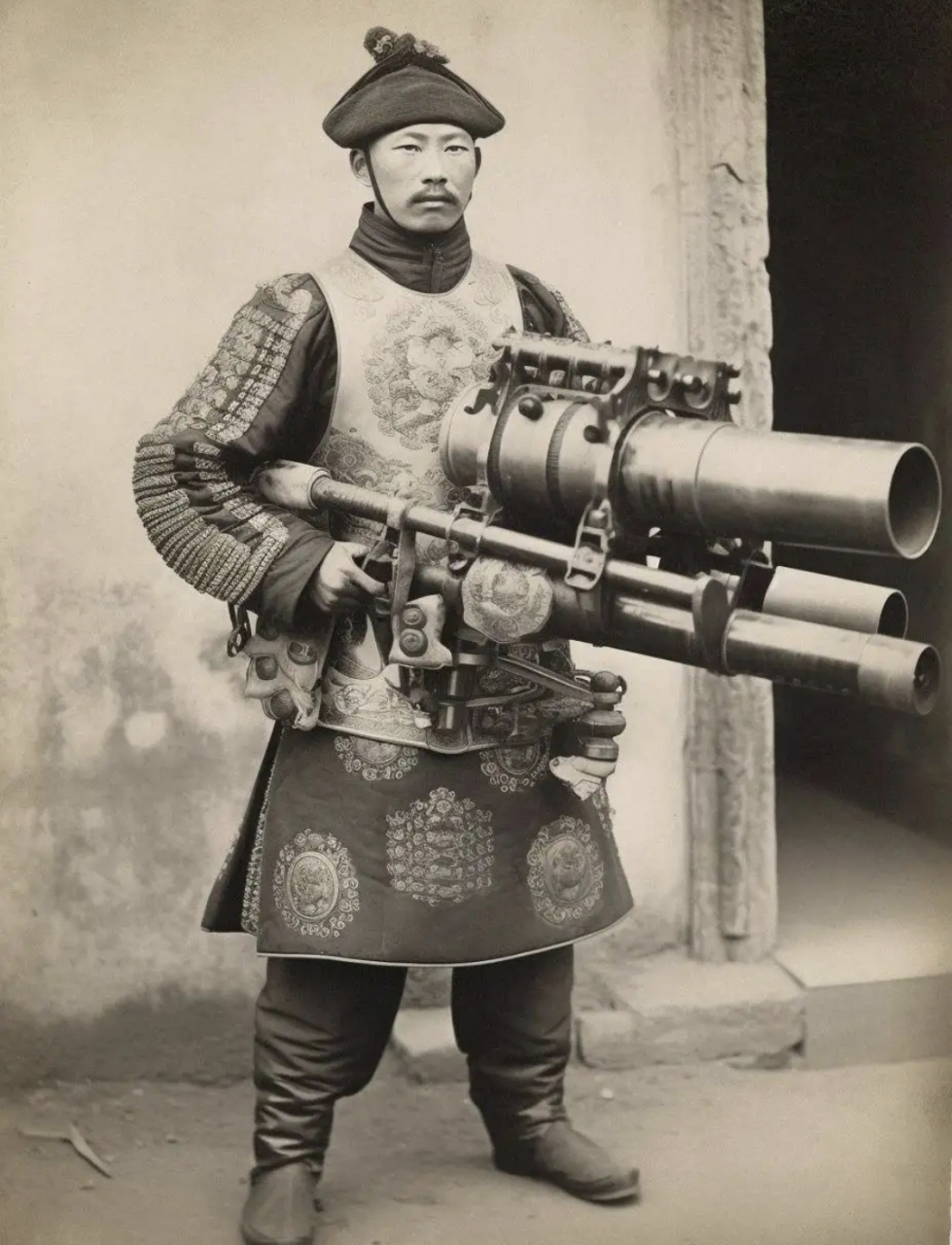 假如明朝的士兵拥有这样的现代武器,你们说还会灭亡吗?