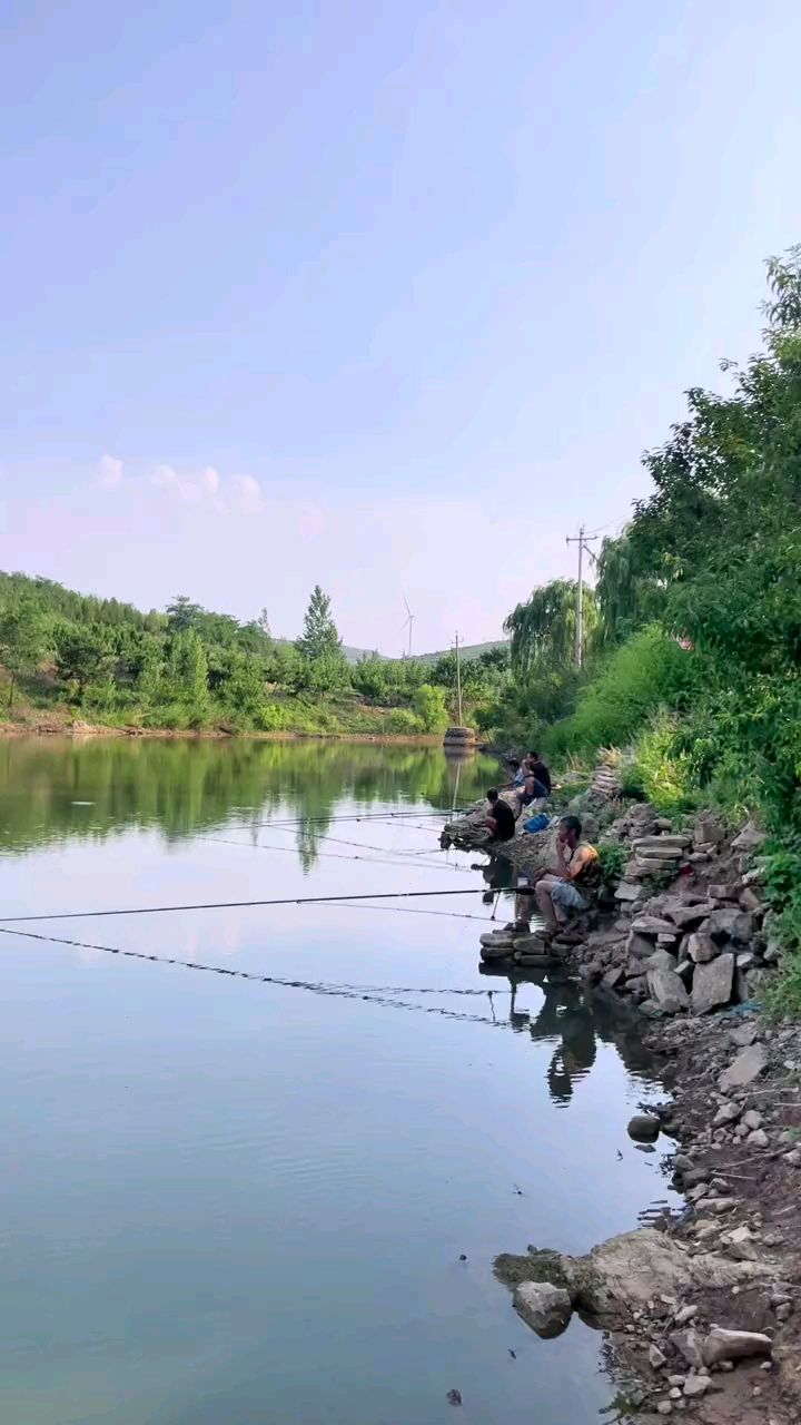 河边钓鱼图片大全图片