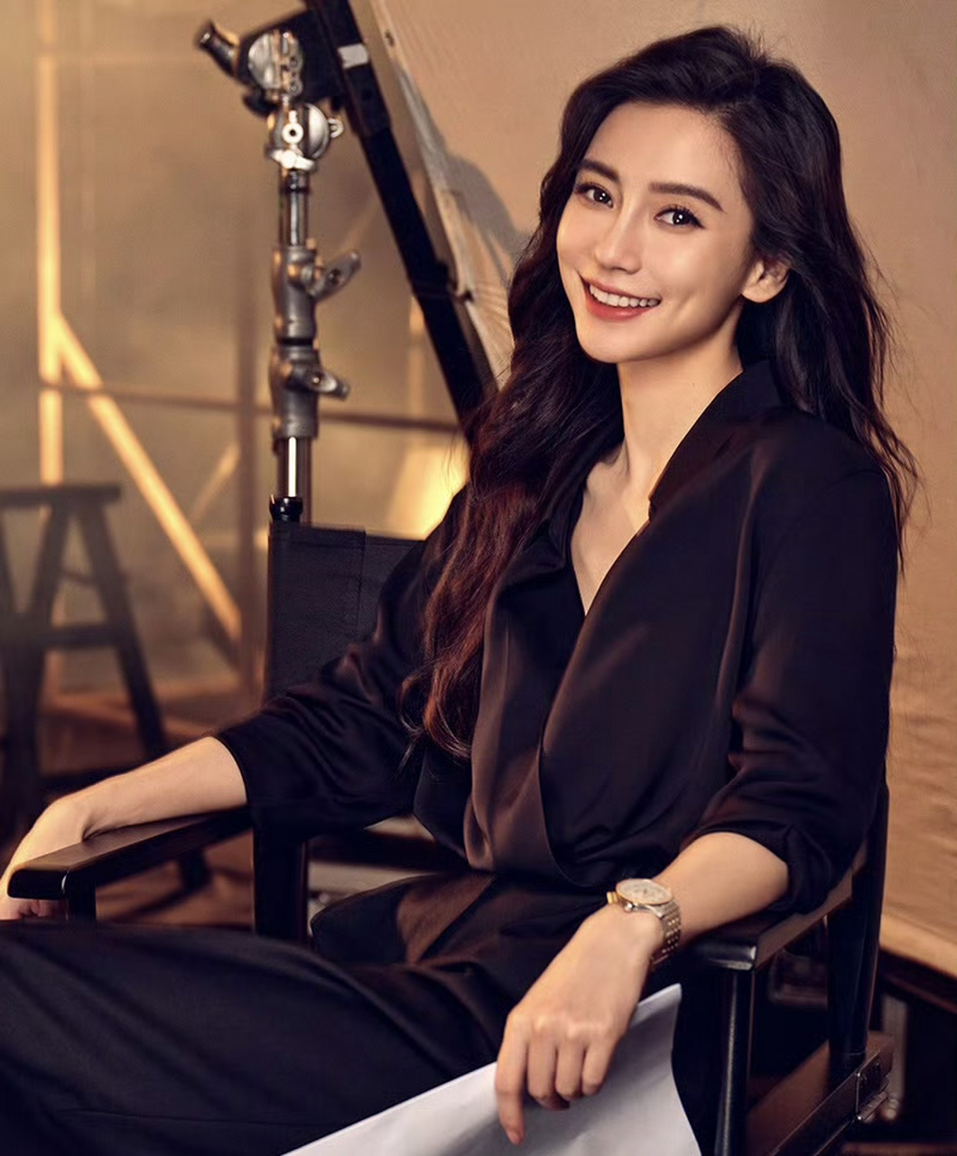 杨颖黑色系列写真美图#美女