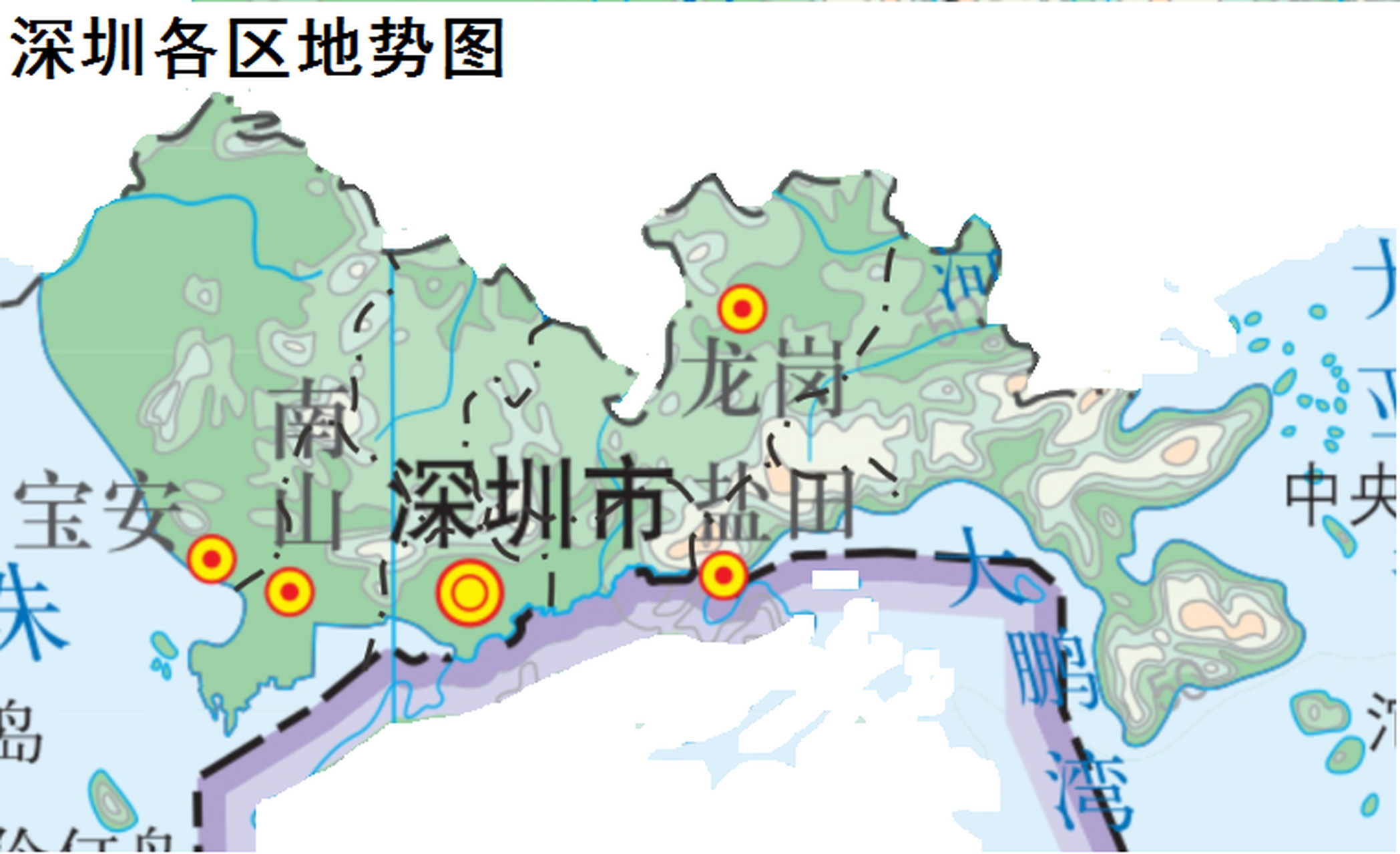深圳地形图 放大图片