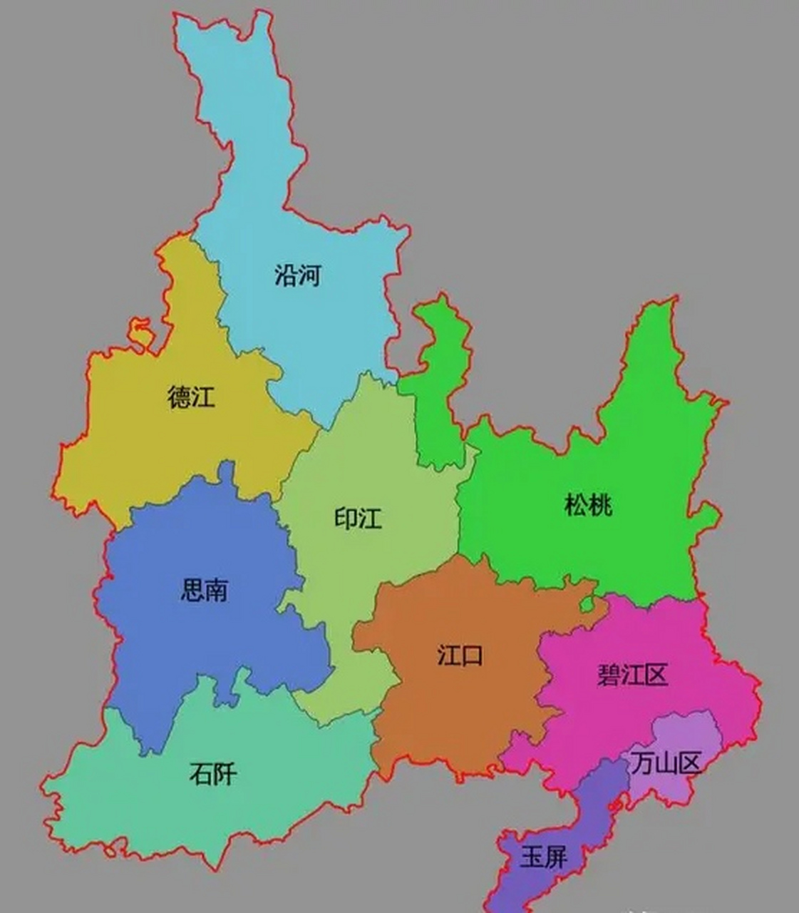 铜仁区县地图图片