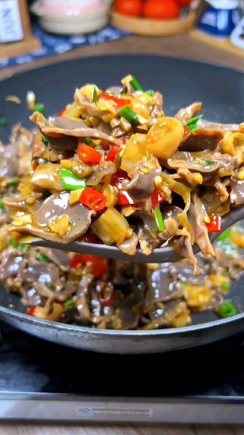 泡椒炒鸡胗,太好吃了!