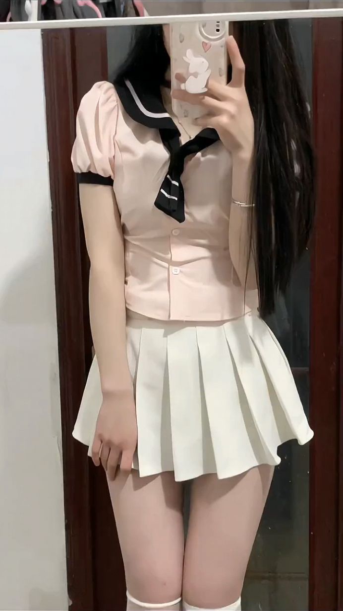 女友穿搭 jk白丝