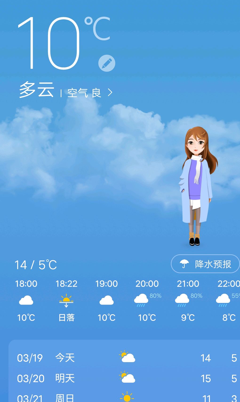 強降雨雲系在路上,山東濟南,德州有中雨天氣,預報晚上下