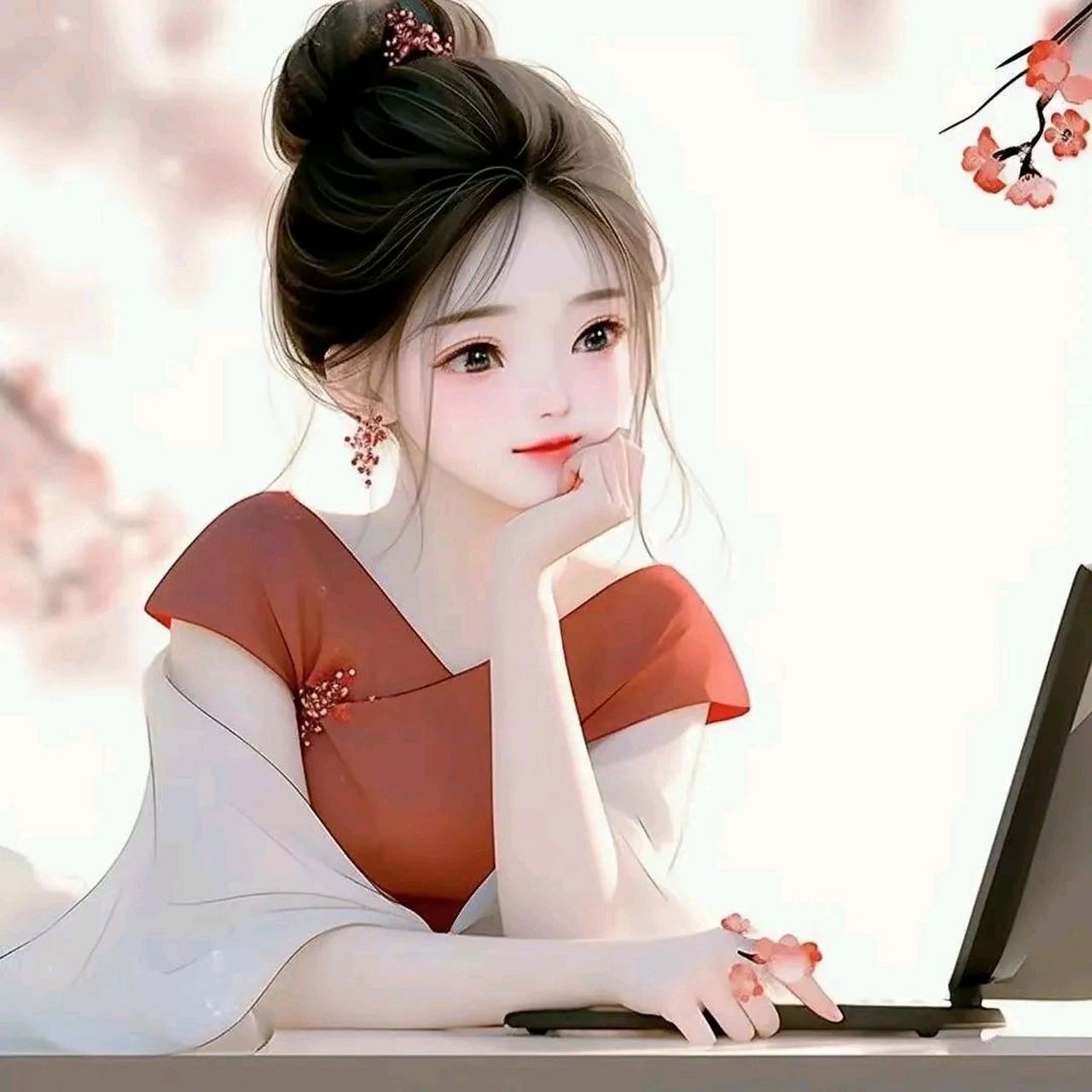 温婉女生头像,看起来就很文静 请试着做一个安静大方的女生