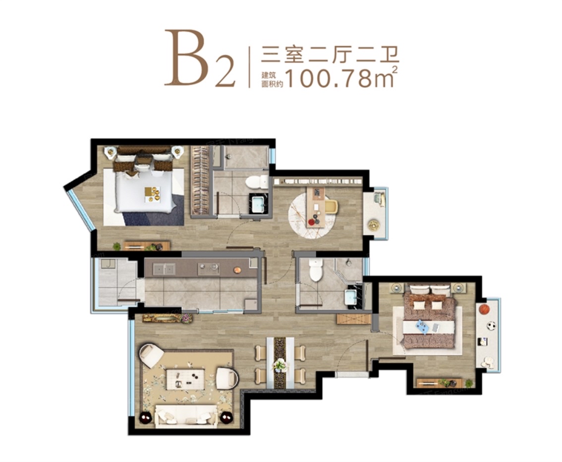 上港星江湾三期「缤之境」房型图