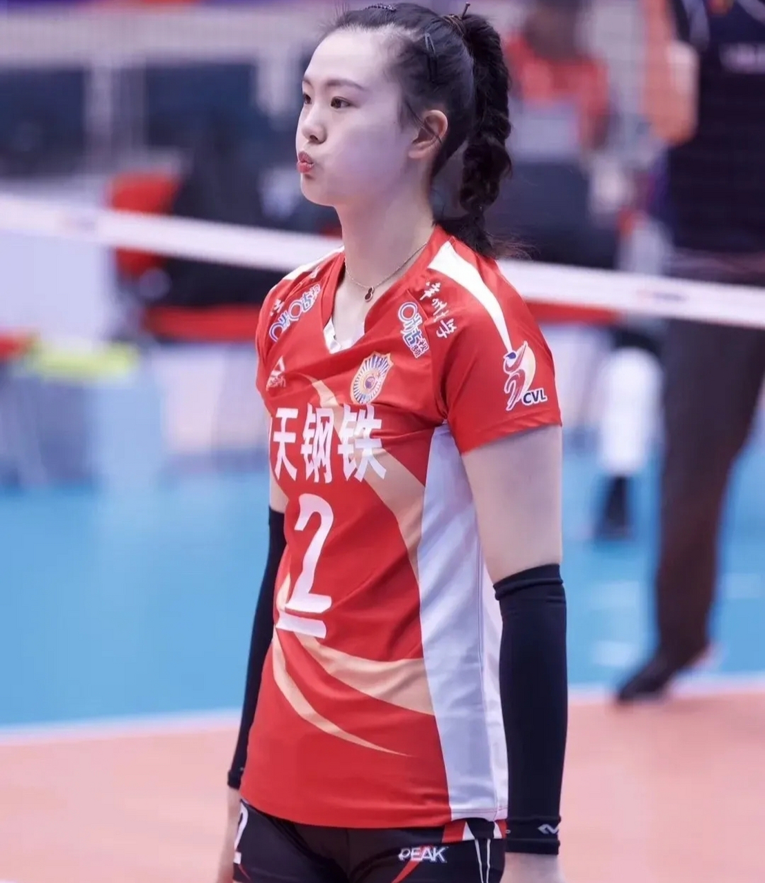 中国女排五大美女 第一,张常宁,1995年出生,身高1米93,南京师范大学