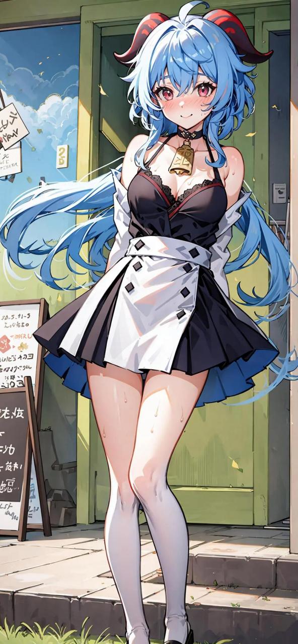 累的浑身流汗:女仆甘雨#原神