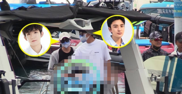 贾乃亮近况曝光,和王源在三亚出游,两人坐游艇一起出海