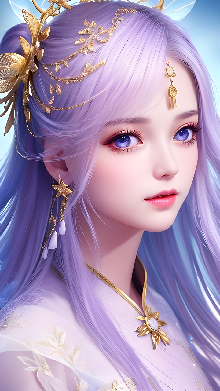 有趣表情:好看的仙气飘飘古风美女少女,手绘动漫美女头像表情手机壁纸