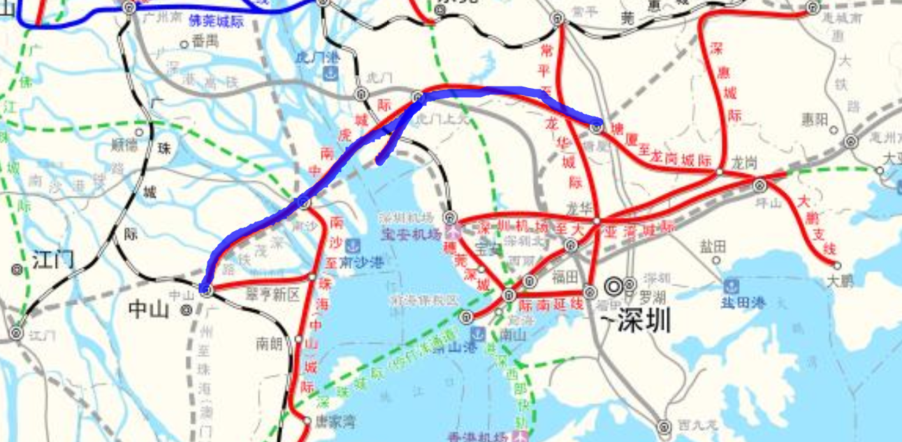 东莞动车线路图图片