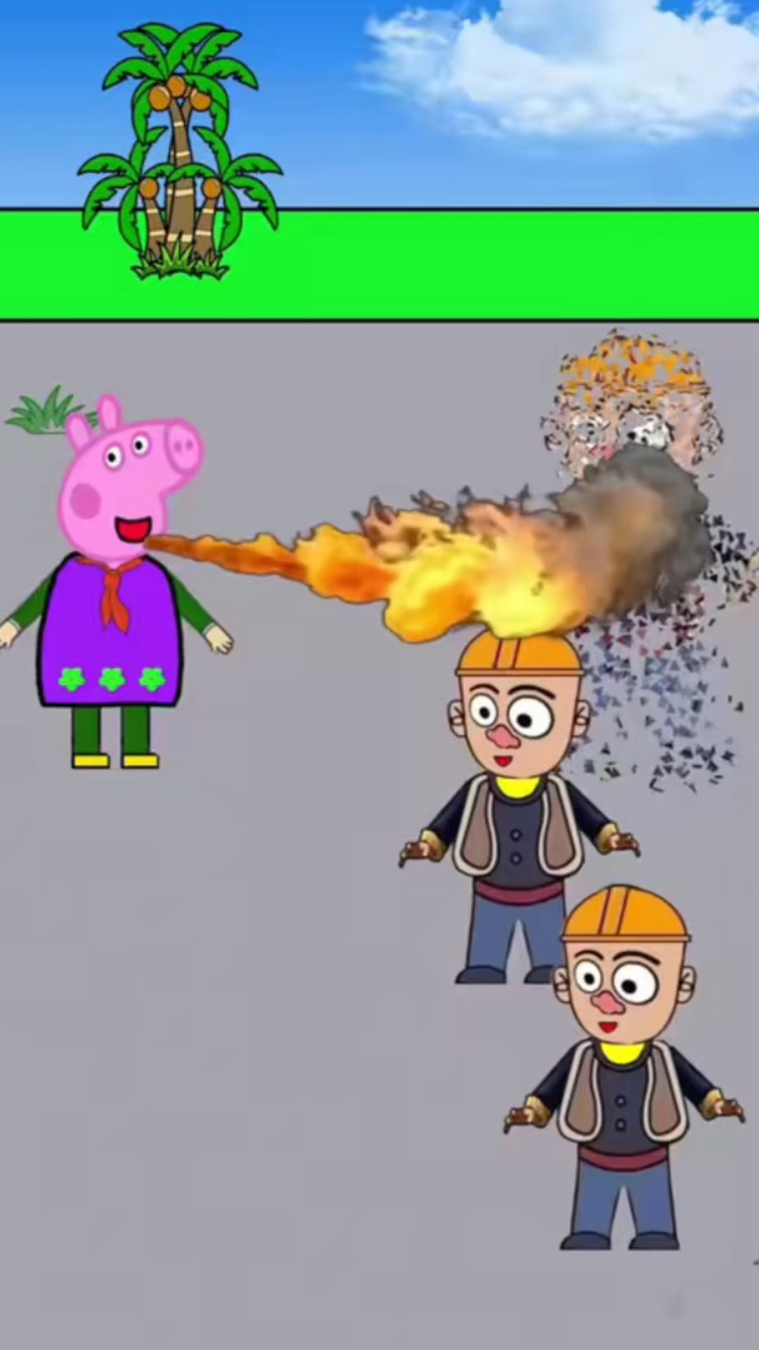 佩奇把光头强消灭啦