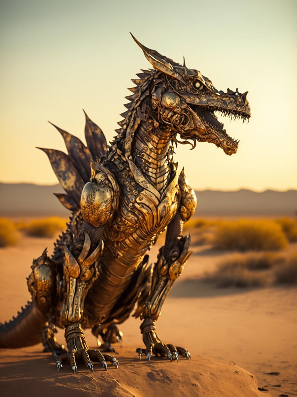 ai金属风霸王龙#热ai生活季# 恐龙世界,展现不一样的史前动物,《霸王