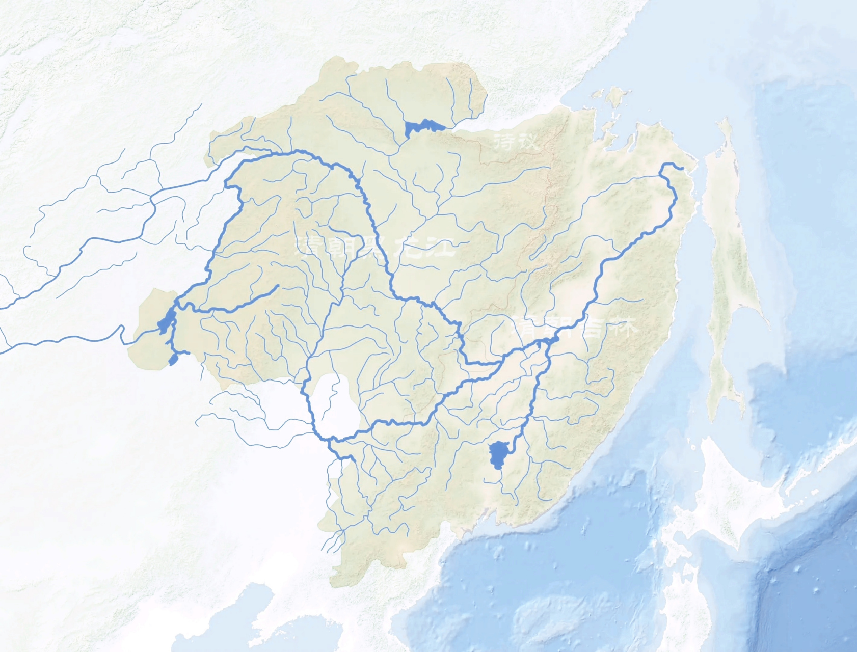 黑龙江流域示意图