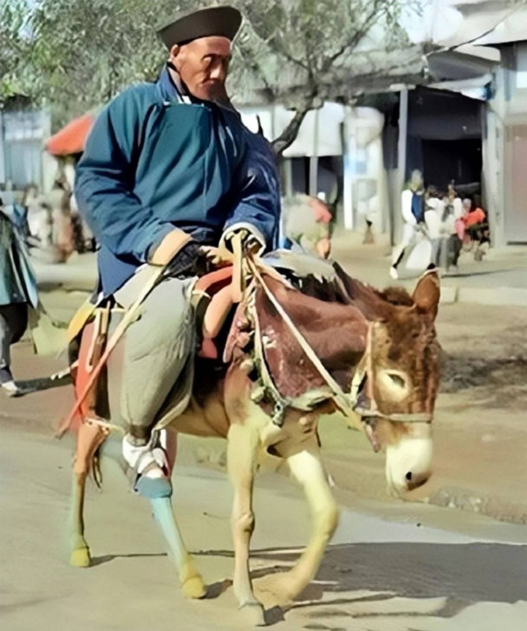 1902年,在中国的一个古老小镇上,一位穿着考究的老人骑着一头小毛驴