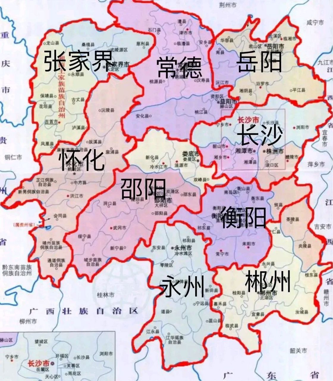 湖南省行政区划调整设想