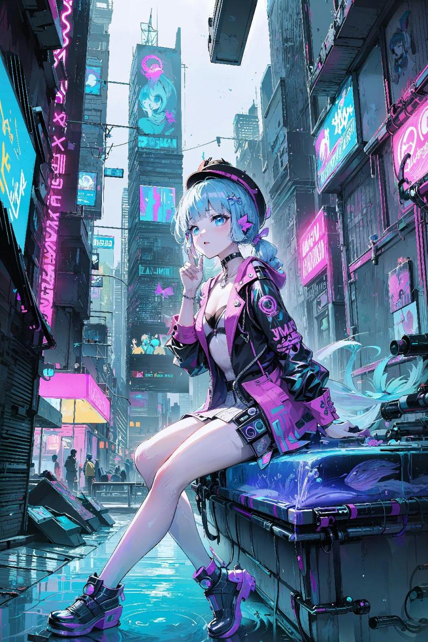 绫华的赛博朋克之旅[吃鲸] 画师:bright sky