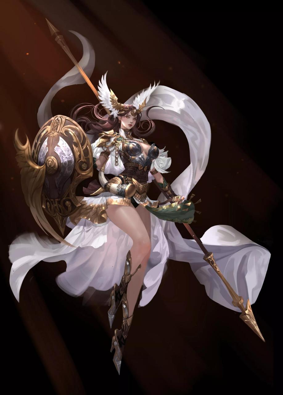 画师coco动漫角色作品欣赏,明盔亮甲的女战士.#动漫# #插画# #二次元