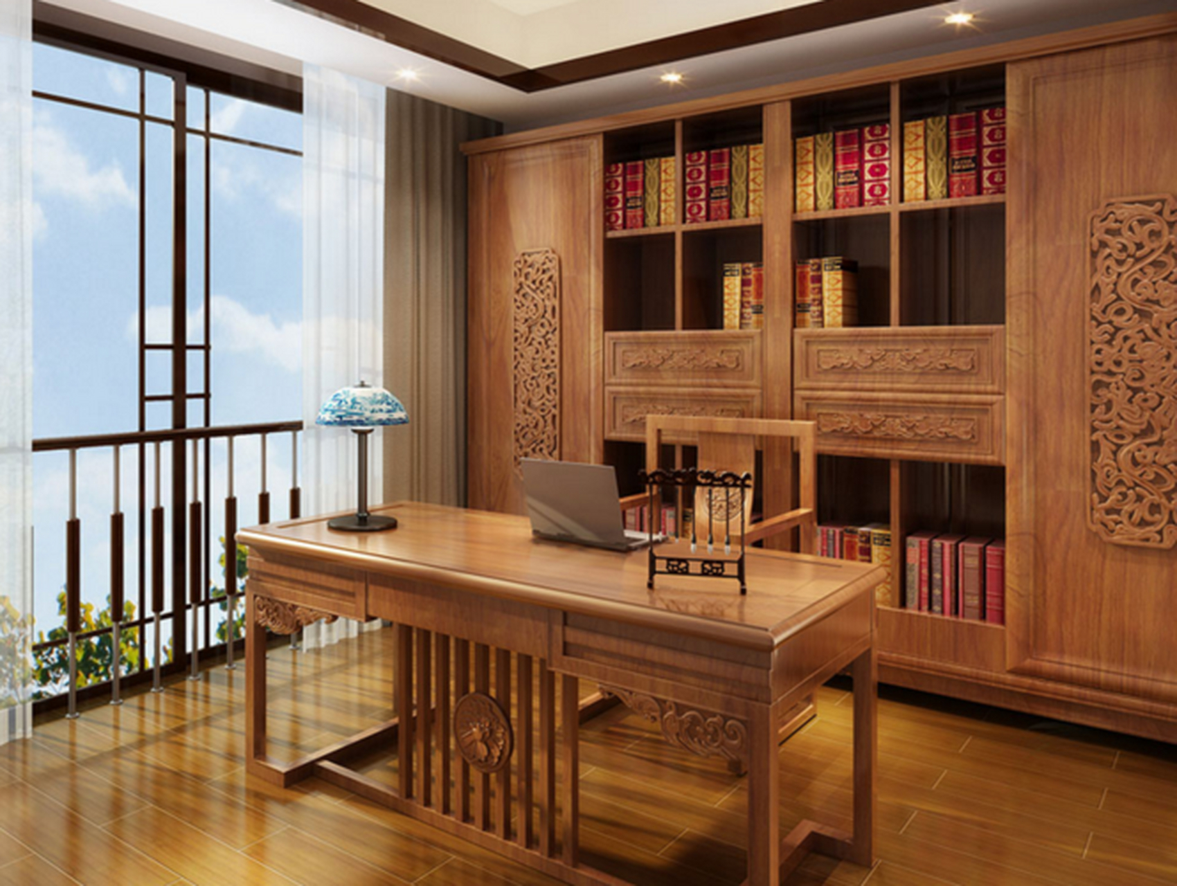 71#李理谦# 书房风水之书桌方位摆放的规则 书房的布置很重要,作为