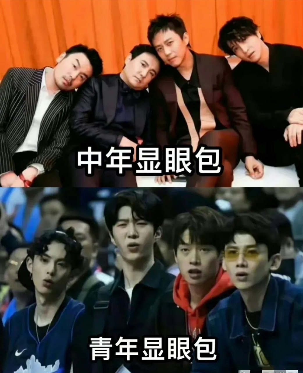 网友评选的中年四大显眼包和青年四大显眼包!