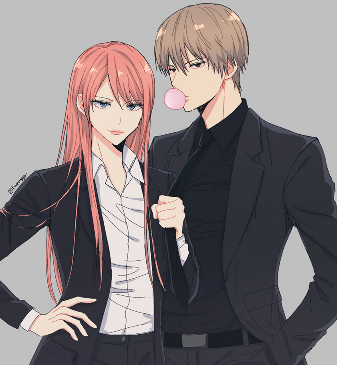 银魂# 总悟和神乐,好喜欢这对相爱相杀的小情侣(*▽*)78 twi