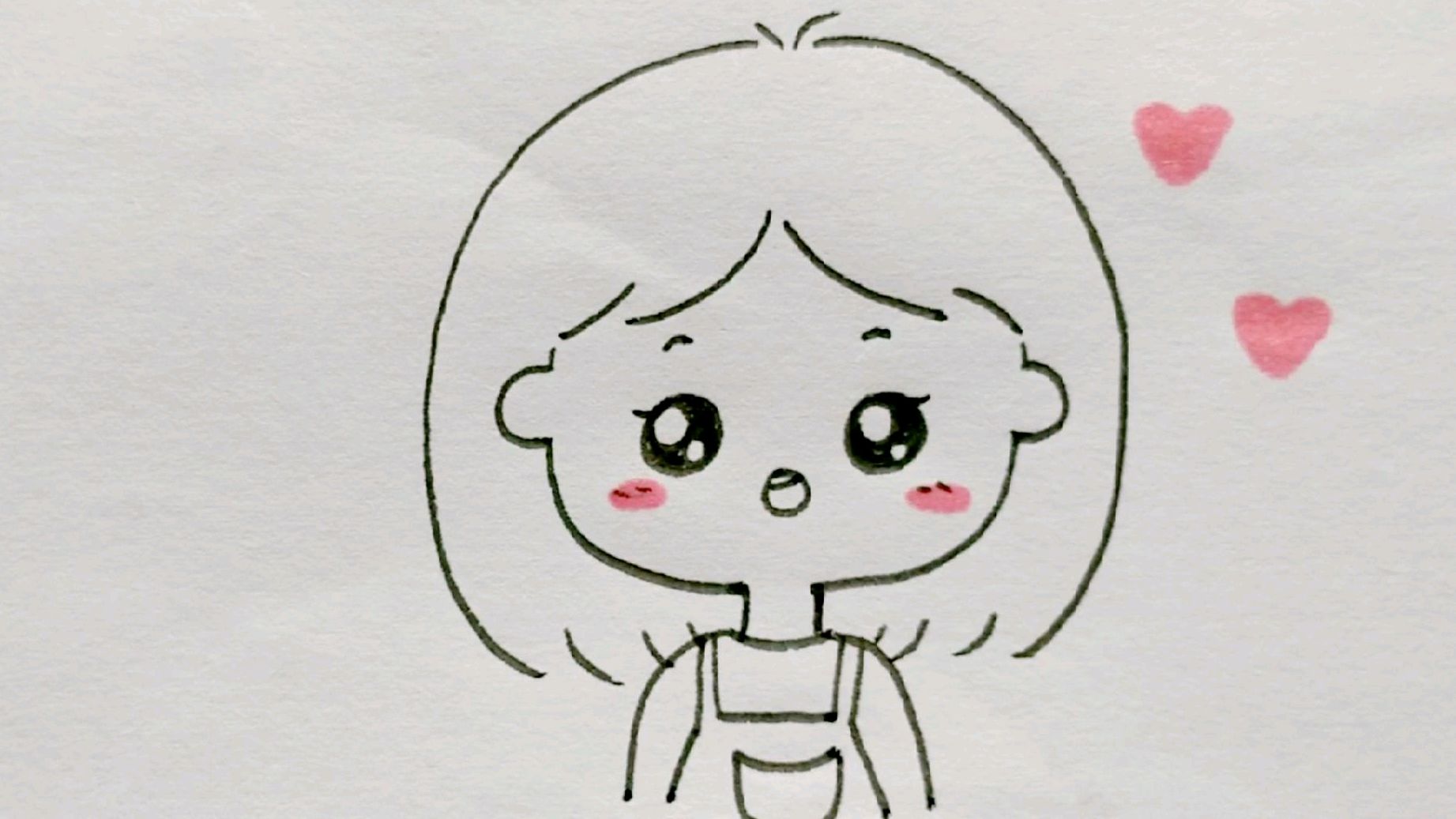 可爱小女孩简笔画