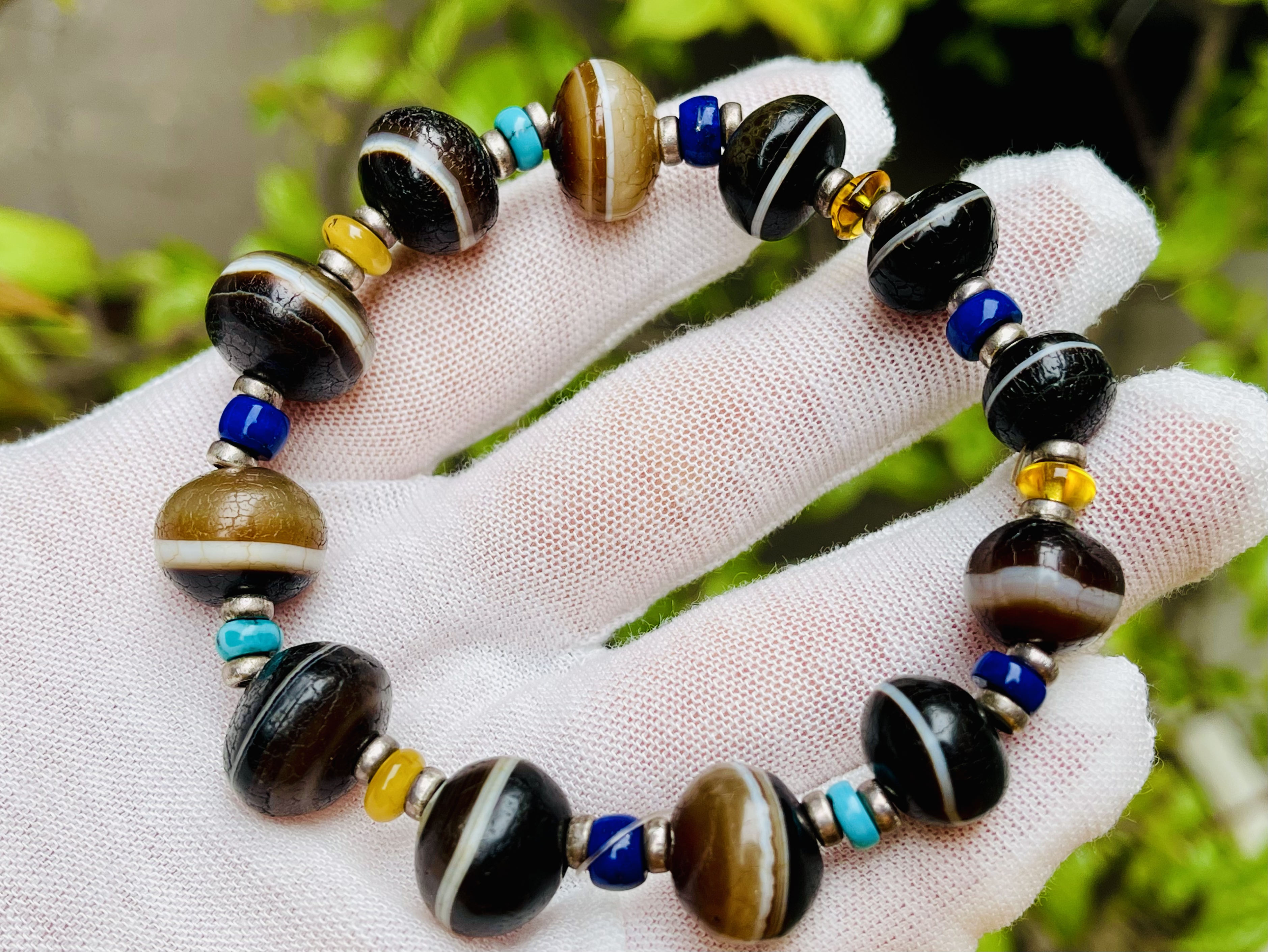 接地气的天珠!一线药师玛瑙!