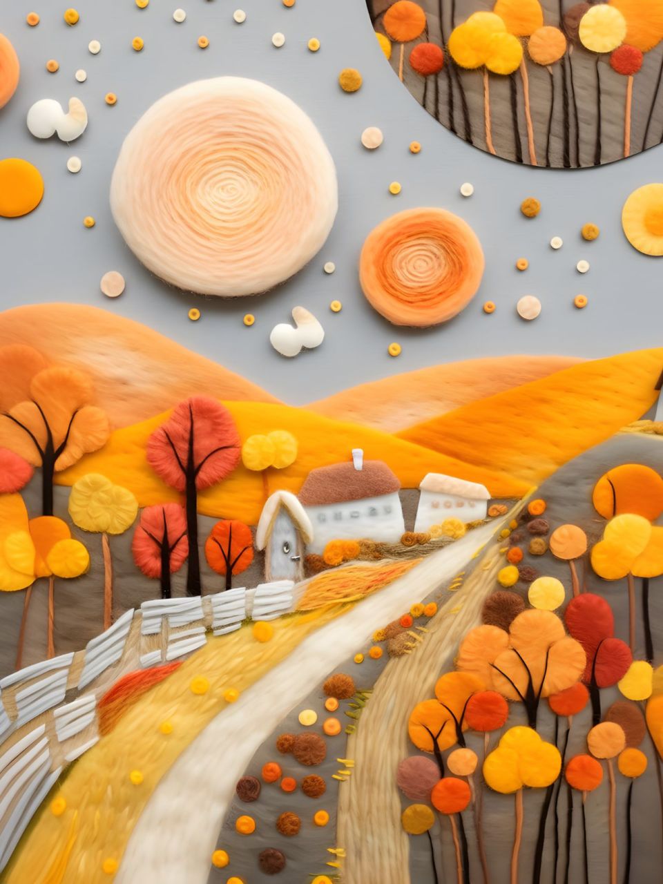 好漂亮的毛毡画