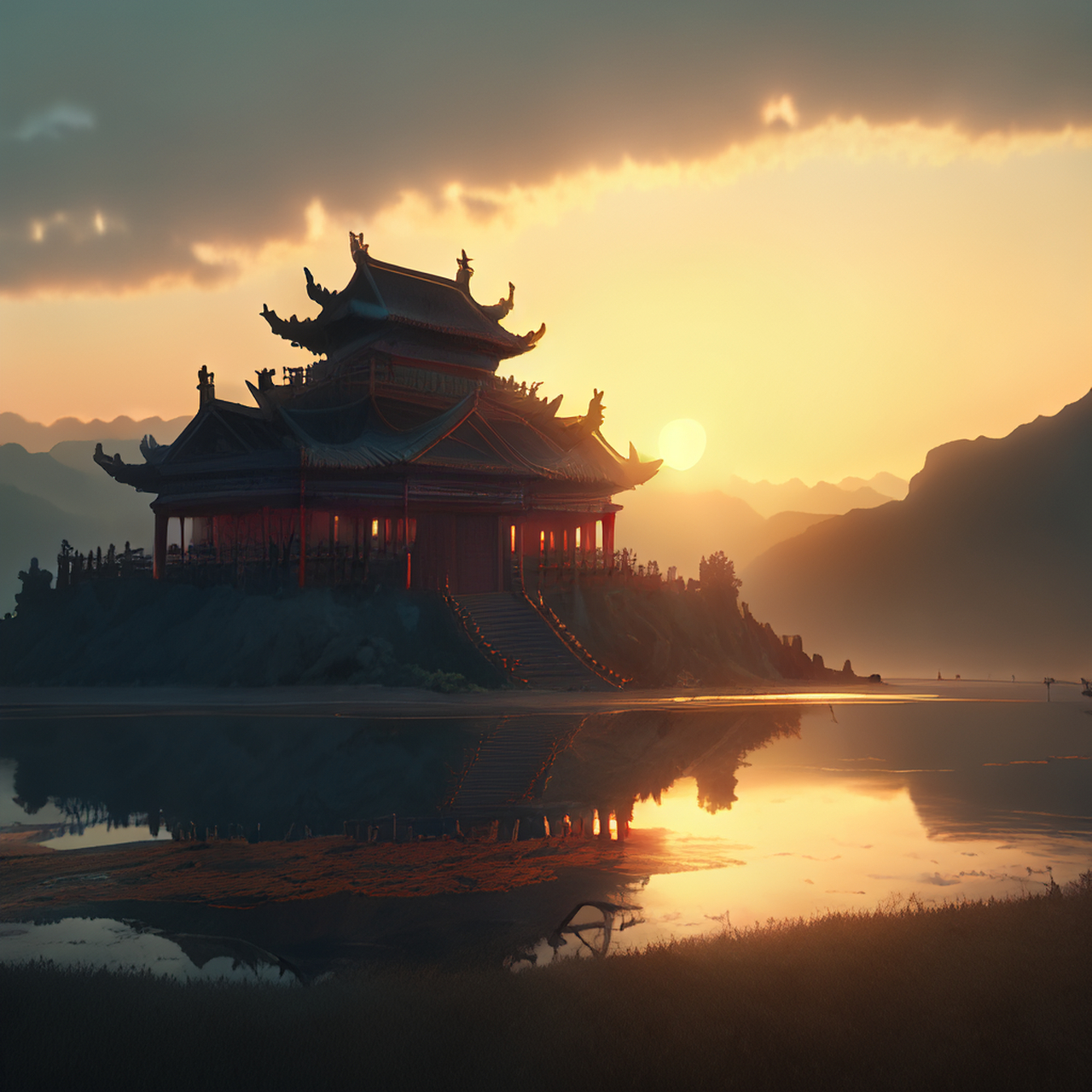 百度ai绘图黑科技#壁纸,微视图,古风绘画,中国风,描绘古诗词,古典美.