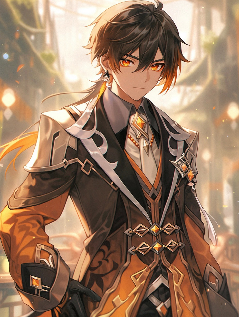 原神 岩王帝君:摩拉克斯 #插画