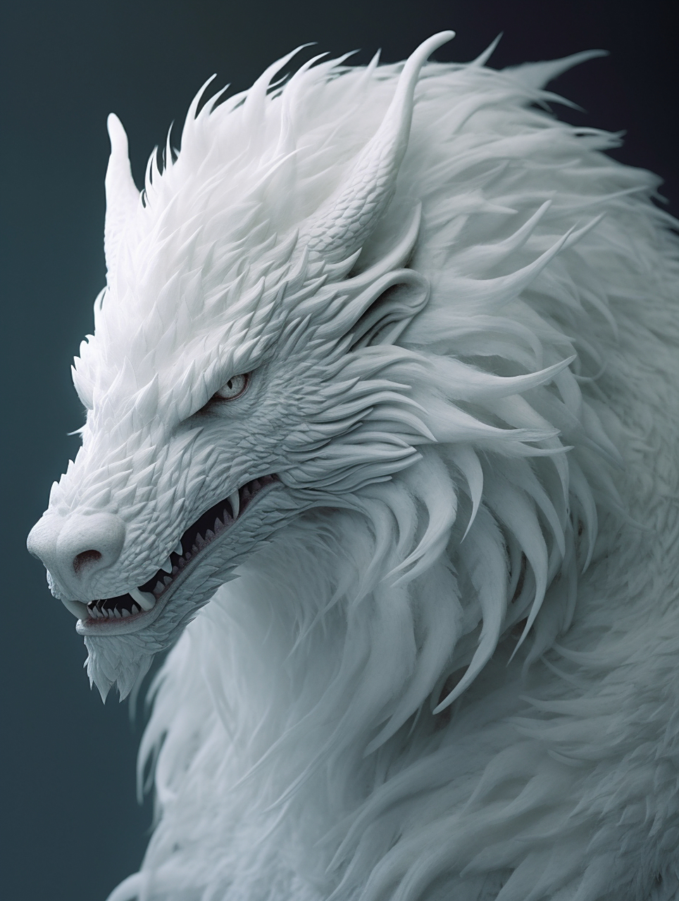 小白龙见识一下,应该是大白龙!#龙# #ai绘画