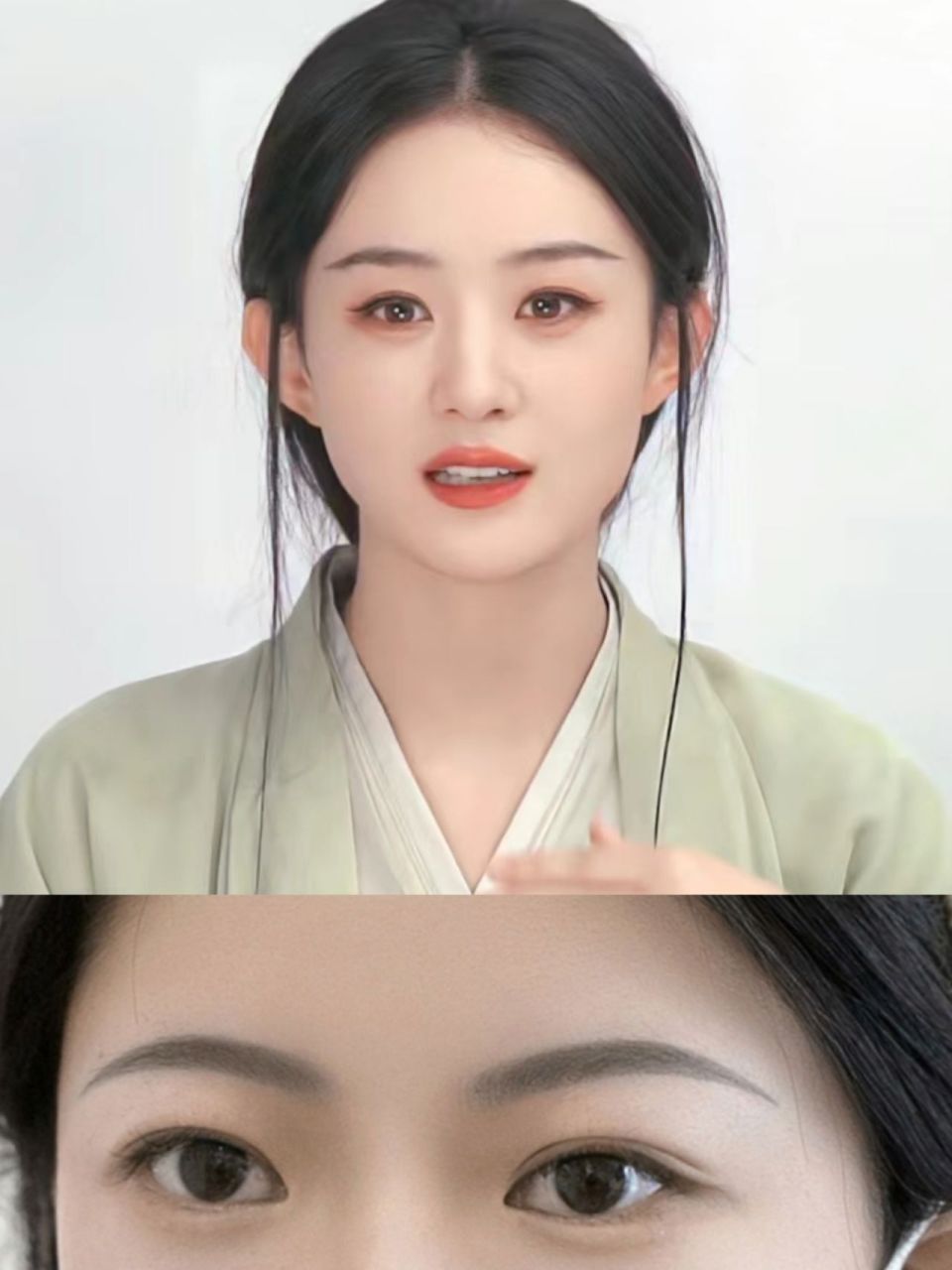 是超减龄的中式细弯眉|||"想要她这种又古典又少女感觉的眉毛" 小姐姐