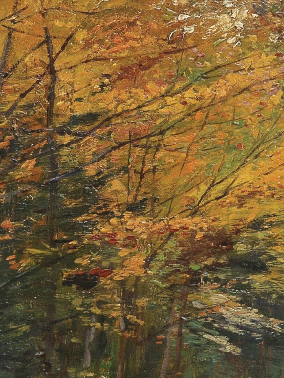 世界名画赏析—好喜欢这浓郁的秋色  秋天是枫一样迷人的颜色 仿佛