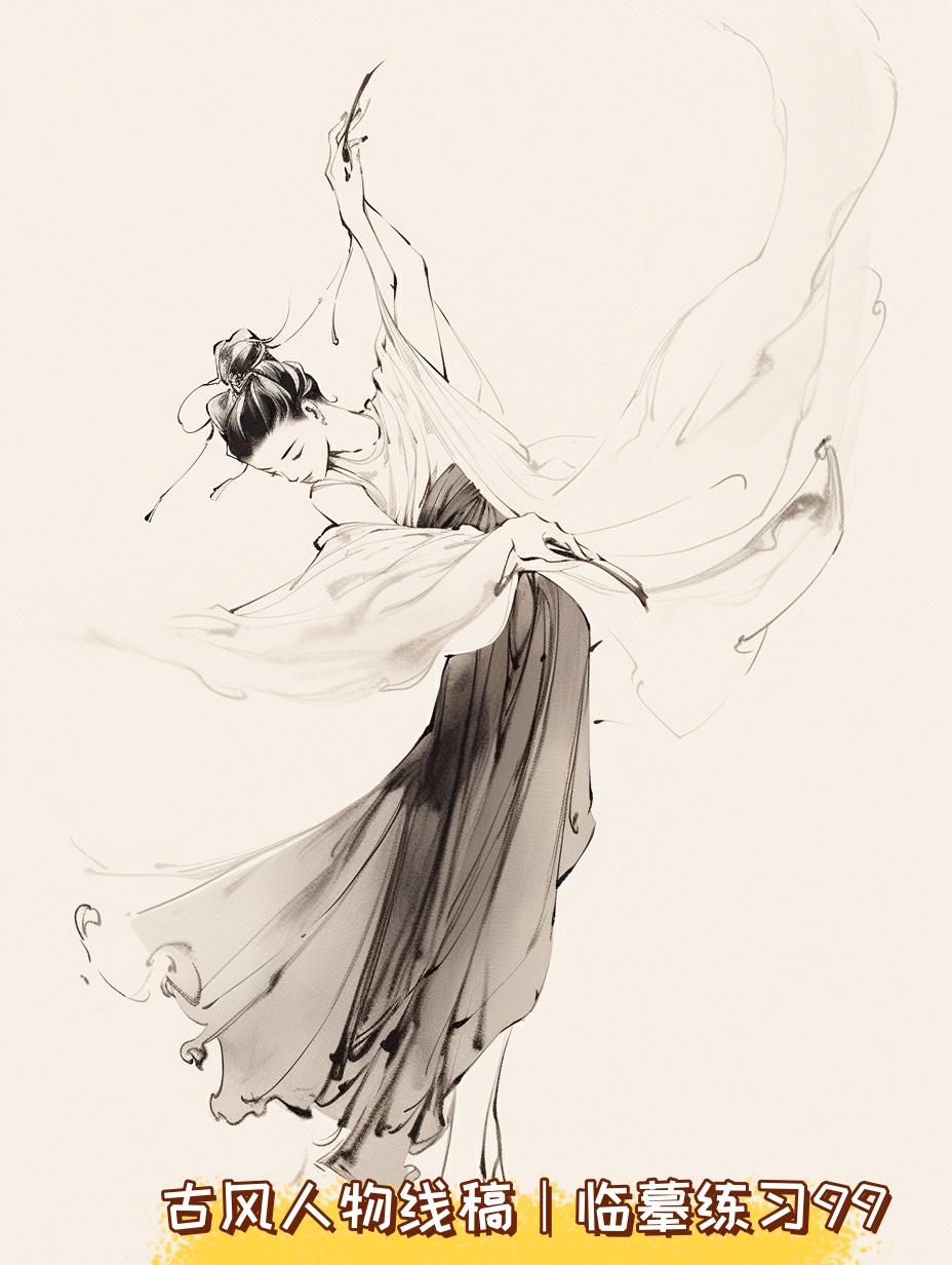 古风人物线稿|临摹练习99