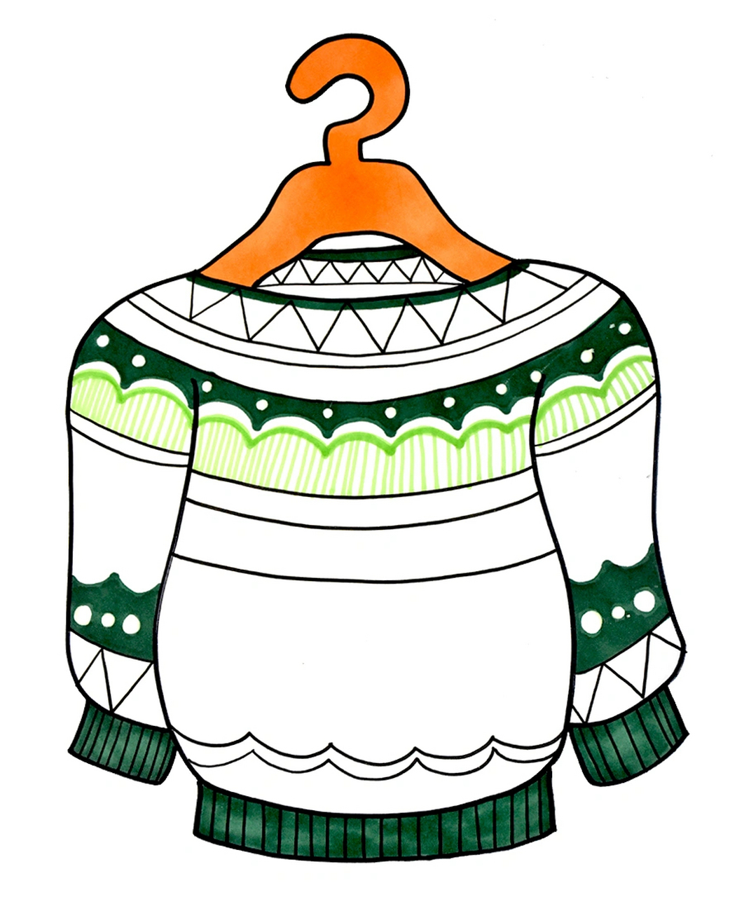 儿童画教学,一件温暖的毛衣 1,培养学生从生活中寻找绘画题材和发现美