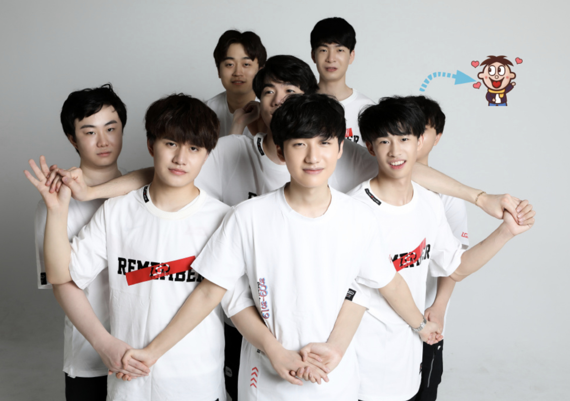 大家一直想要到lgd六芒星合照来啦～[三哈]不愧是最宠粉的俱乐部,简直