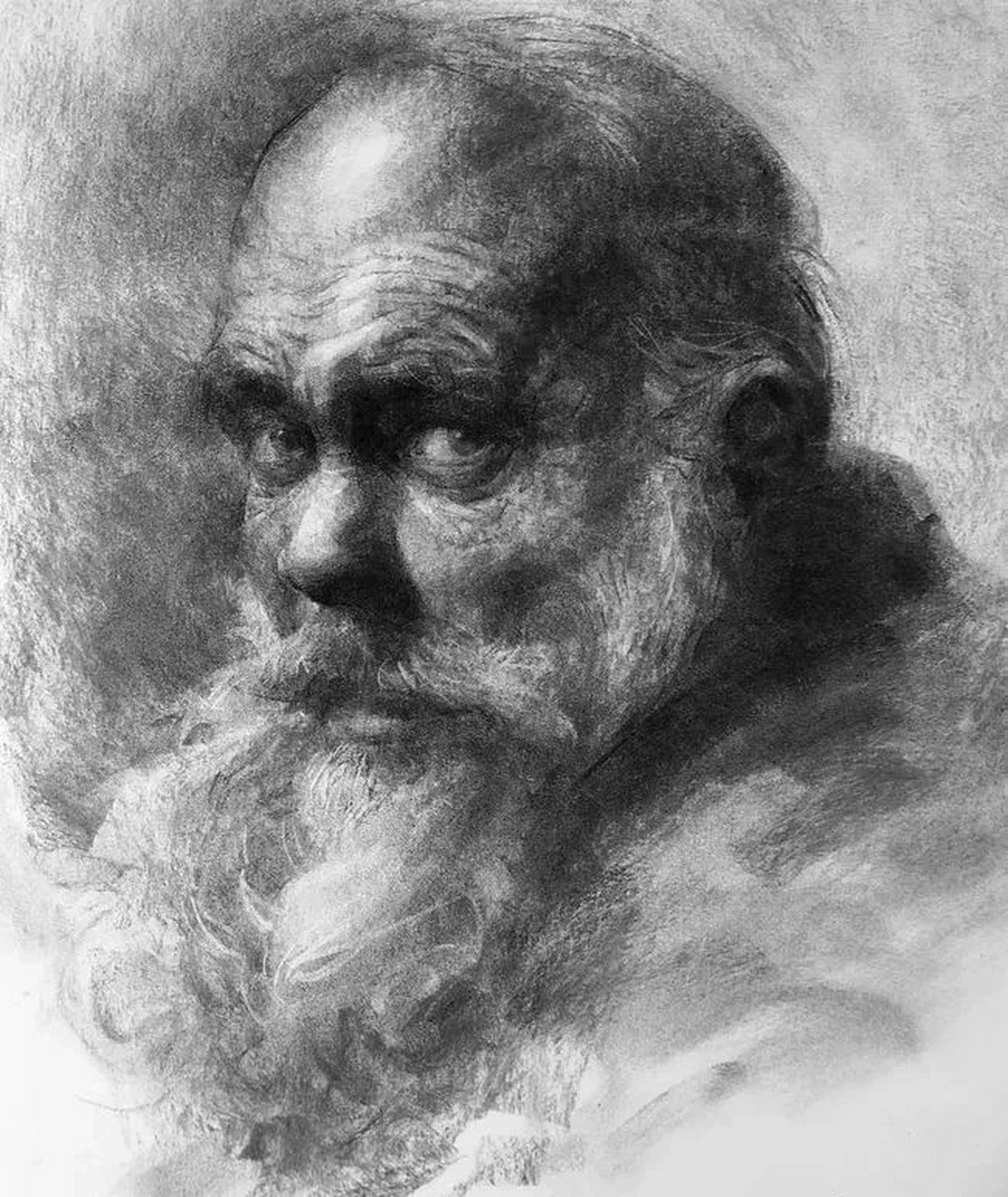 当粗狂与细腻二合一,领略素描头像的魅力 木炭素描顾名思义就是用木炭