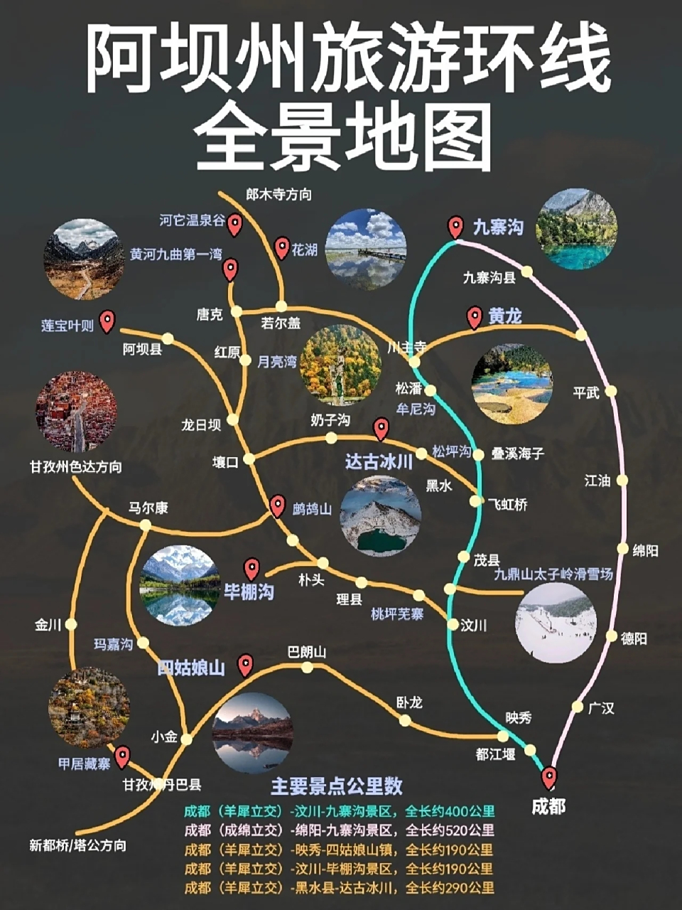 2023阿坝州旅游全地图99附敲全路线参考 97小小伙伴们,春天来啦