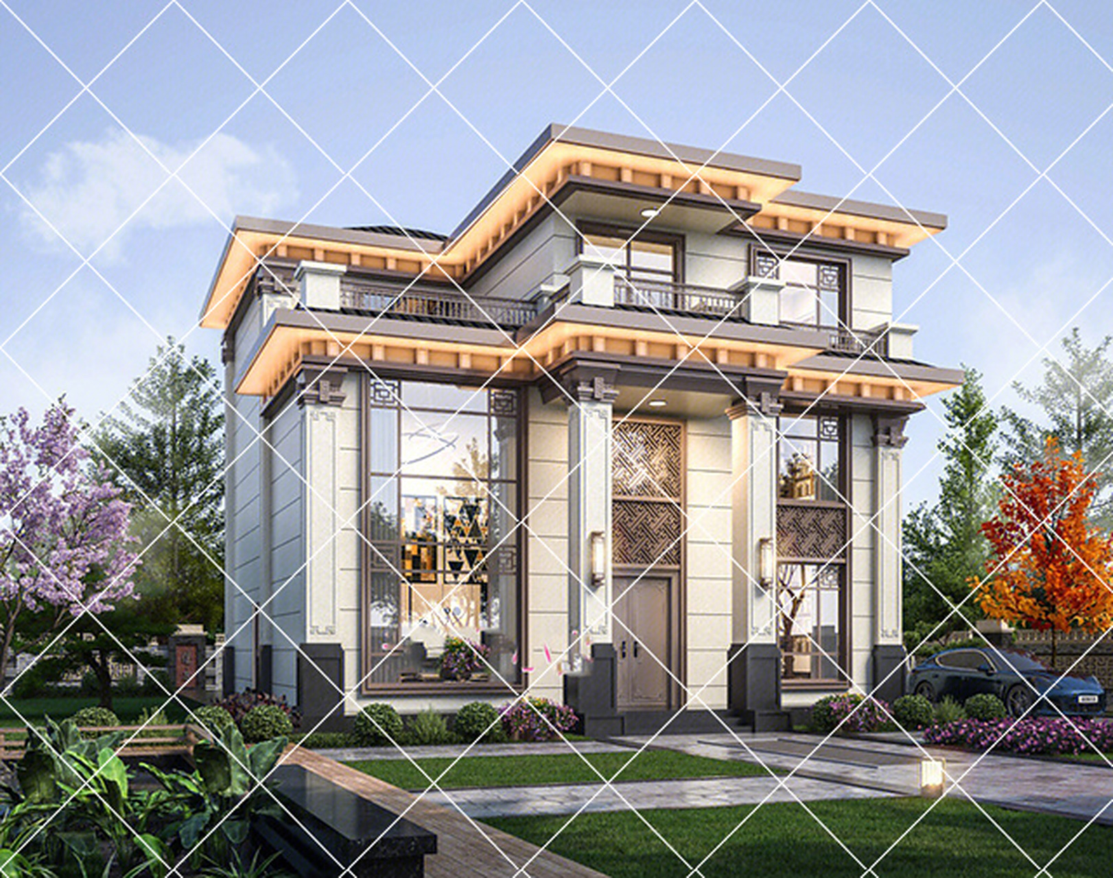 8套农村三层大别墅设计图,外观高端豪华 年少背井离乡去大城市打拼